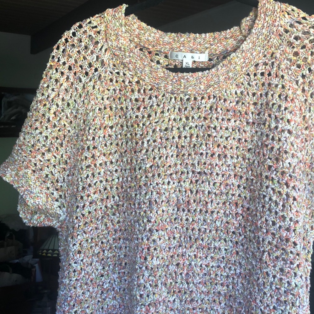 CAbi short sleeve sweater